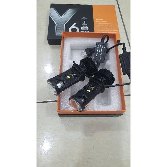 Gambar LAMPU LED MINI PROJECTOR PROJIE H4 Y7D SUPER BRIGHT MOBIL MOTOR - Y6(sepasang) dari IPV MOTOR undefined Tokopedia