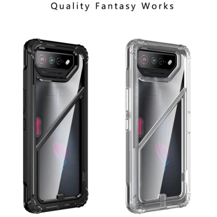 Gambar Asus ROG Phone 7 / 7 Ultimate Magnetic Stand Shock-Proof Rugged Amor Hybrid Case - Hitam dari Droid 29 undefined Tokopedia
