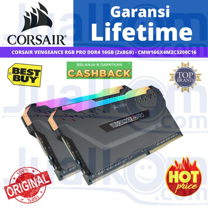 Jual CORSAIR VENGEANCE RGB PRO DDR4 16GB (2x8GB
