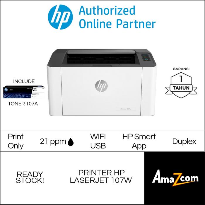 Gambar Printer HP 108w | M108W LaserJet Pro Wireless Wifi Print Only Mono Monochrome Toner HP 110A (Pengganti HP Laser M107W | 107W) - M107W / 107W  dari Amazcom undefined Tokopedia