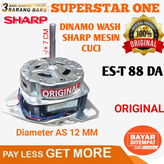 Gambar Dinamo Wash Sharp ES-T 88 DA / Motor Mesin Cuci TEMBAGA  - Gulungan Pencuci / Penggiling dari superstar elektronik_NEW undefined Tokopedia