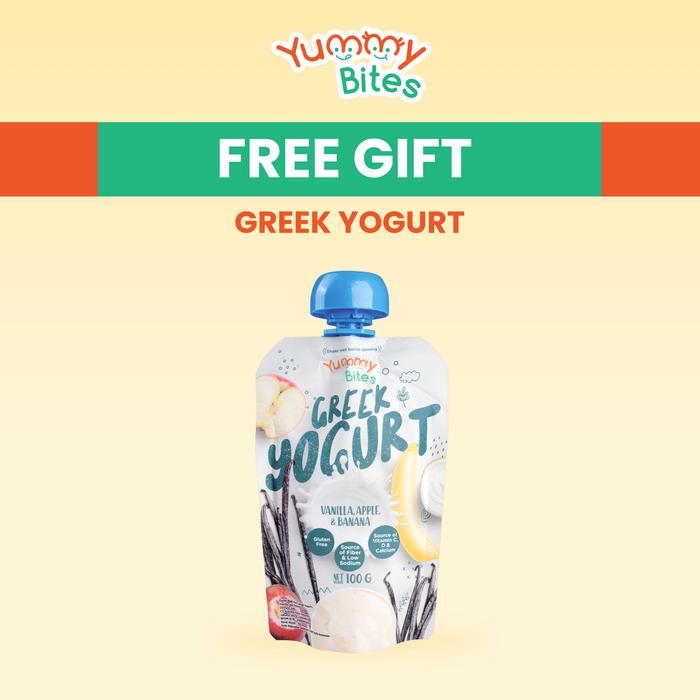 Gambar [FREE GIFT] Yummy Bites Greek Yogurt Vanilla, Apple & Banana 100gr Snack Baby/ Cemilan bayi dari Yummy Bites undefined Tokopedia