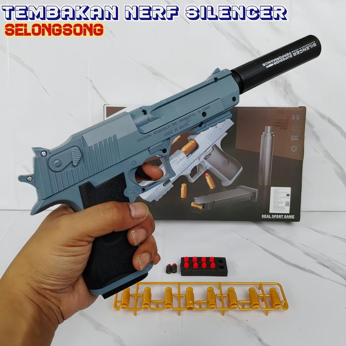 Gambar NERF GUN / TEMBAKAN NERF SOFT BULLET GUN AKSESORIS LENGKAP - Pistol Nerf dari A.R.A.F.A undefined Tokopedia