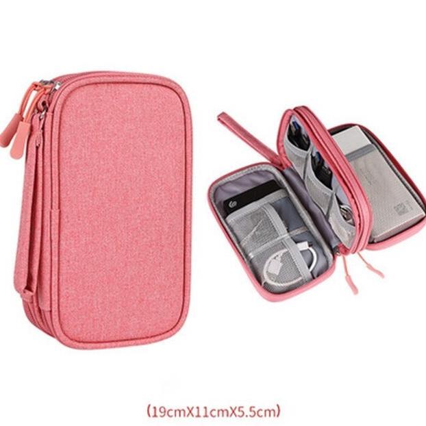 Gambar No Powerbank Earphone Pouch Bag Case Tas Travel Organizer Gadget & Aksesoris Bag Organizer - PINK dari CaesarianaToko1 undefined Tokopedia