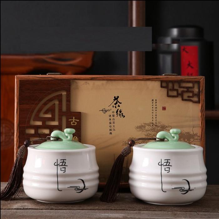 Jual Tempat Daun Teh Oriental / Tea Leaves Storage Jar Set EB Dining ...