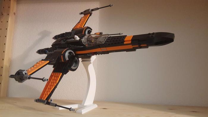 Gambar Lego Model Stand Star Wars X - Wing Aksesoris XWing Display - S3D - Putih dari 3dkresindo undefined Tokopedia