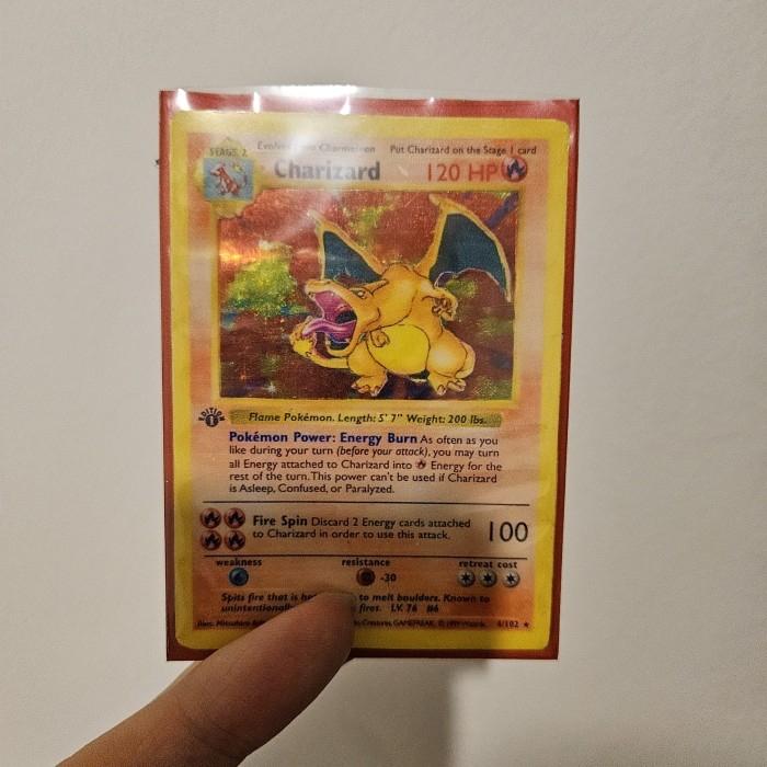 Gambar Charizard 1st edition replica dari TCG King undefined Tokopedia