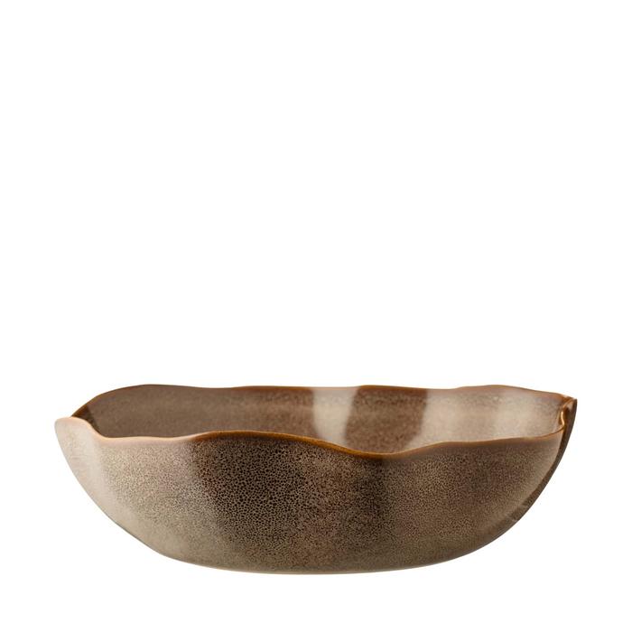 Gambar Pasta Bowl / Mangkuk Pasta Jenggala Cloud 24 × 24 × 7 cm Cokelat dari Jenggala Keramik Bali undefined Tokopedia