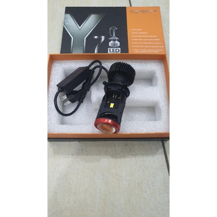 Gambar LAMPU LED MINI PROJECTOR PROJIE H4 Y7D SUPER BRIGHT MOBIL MOTOR - Y7 (satuan) dari IPV MOTOR undefined Tokopedia