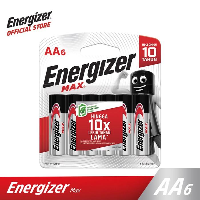 Gambar Batre energizer max AA/AAA/A2/A3 isi 6 baterai Alkaline 1 Dus Isi 96 Pcs - AA dari V-King Shop undefined Tokopedia