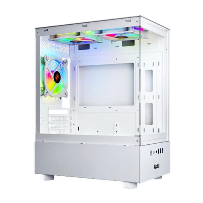 Gambar Gamen GCS100 Gaming Case mATX Tempered Glass - WHITE dari Els Computer undefined Tokopedia