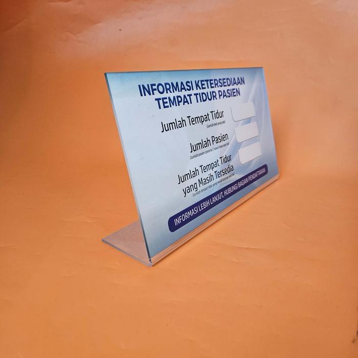 Gambar Untuk Meja : Papan Informasi Ketersediaan Bed Pasien Rawat Inap, Akrilik Lipat - Putih dari Sahabat Sejasa undefined Tokopedia