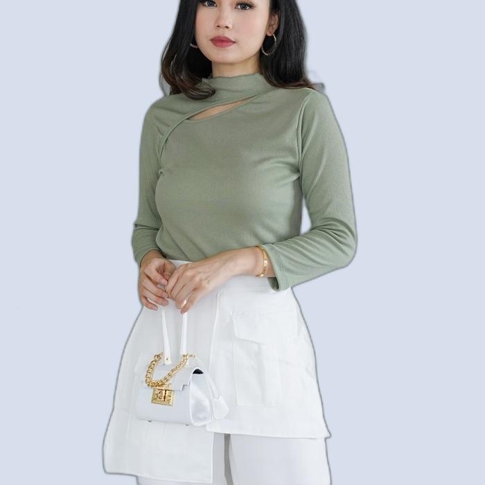Gambar Fila Knit Top bahan RibKnit - Matcha dari Fashiondeals undefined Tokopedia