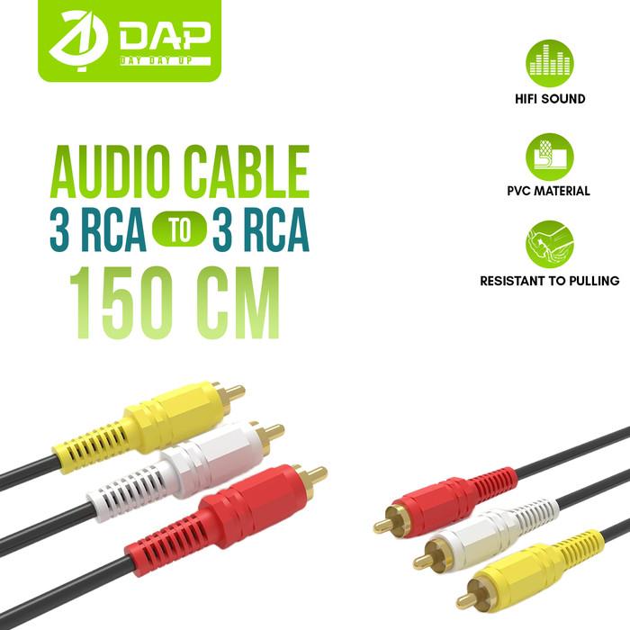 Gambar DAP Kabel Audio 3 RCA to 3 RCA Lenght 150cm & 300cm D-AU20 - D-AU19 Garansi 1 Tahun - 150CM dari DAP Indonesia Official Store undefined Tokopedia