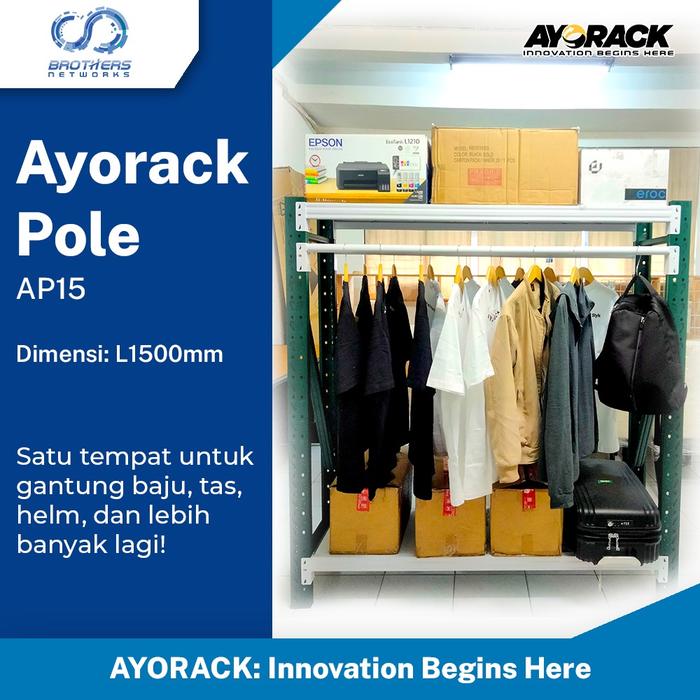 Gambar EXTRA ACCESSORIES AYORACK POLE AP15 TIANG BEAM BULAT RAK GUDANG - RACK GANTUNGAN DISPLAY SERBA GUNA RUMAH TANGGA BAJU TOKO dari BrothersNetworks undefined Tokopedia