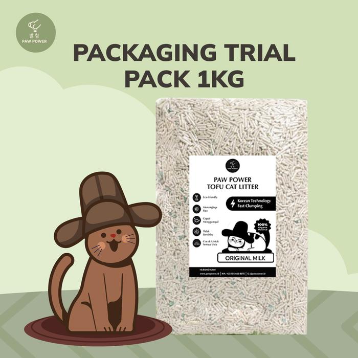 Gambar PAW POWER Tofu Cat Litter Pasir Gumpal Natural Ingredient 7L - Coffee - Trial Size 1 kg dari Only Pets undefined Tokopedia