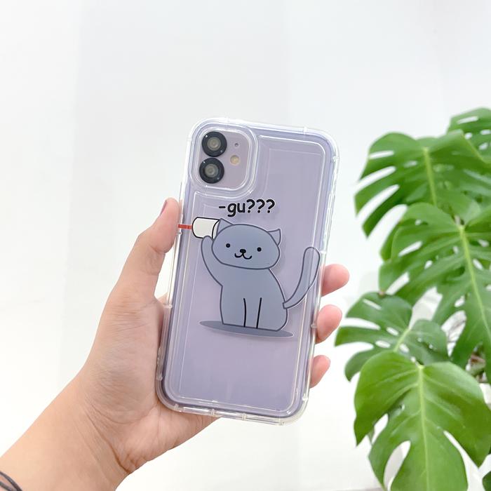 Gambar I.Case_Store Airbag Transparent Case Motif Couple Gray Cat Compatible with iPhone 7 8 Plus X Xr XsMax 11 12 13 Pro 14 ProMax 15 Plus  Softcase iPhone Case iPhone 12 13 14 15 11 Pro Max  Phone Case iPhone Bumper Case iPhone Case Apple iPhone TPC Case iPhon - Gu ?, 7/8/SE2/SE3 dari icase_store undefined Tokopedia