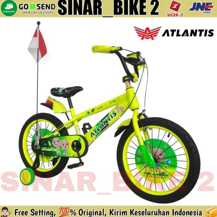 Gambar Sepeda Anak Laki 12 & 18 Bmx Atlantis Twins Ban Jumbo Usia 2-10 Tahun - Hijau stibilo, 16 Inch dari tole-store undefined Tokopedia