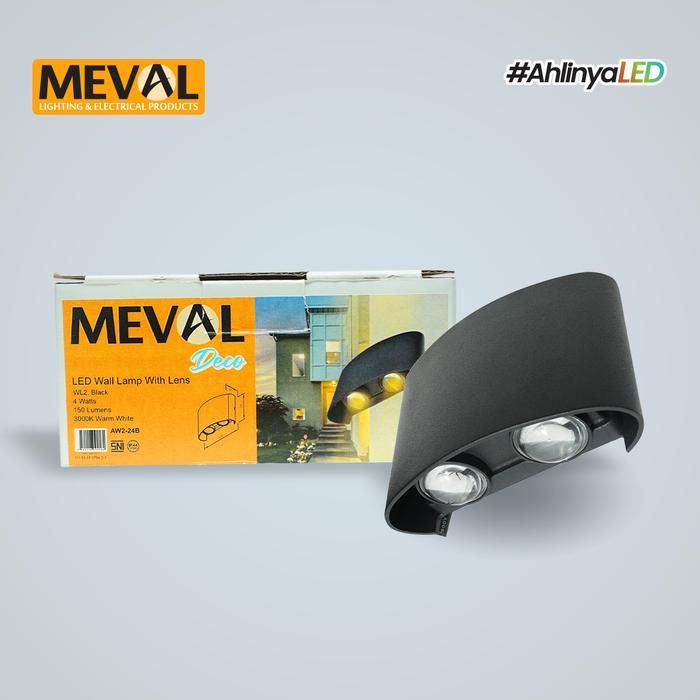 Gambar MEVAL Lampu Dinding Wall Lamp Minimalis - 4 Mata AW2-24B dari MEVAL ID undefined Tokopedia