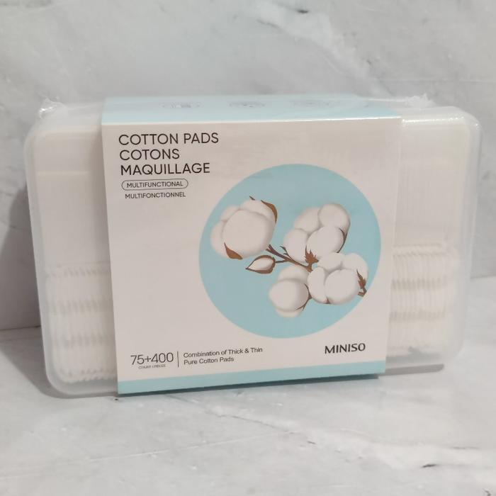 Gambar MINISO Facial Cotton Pads 75pcs Tebal + 400pcs Tipis Kapas Pembersih M - 75+400 New dari Mariicaca undefined Tokopedia