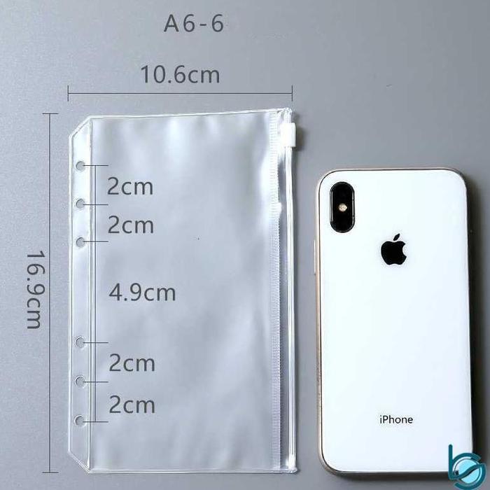 Gambar Zipper Binder Ziplock A6/A7/A5/B5 6-hole PVC Transparent Hand Book/Ziplock Storage Bag Zipper bag Accessories - Best Stationary - A6(6 lubang) dari lions7 undefined Tokopedia