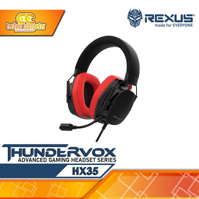 Gambar HEADSET REXUS THUNDERVOX HX35 - Gaming Headset - Hitam dari Techno Computer Bali undefined Tokopedia