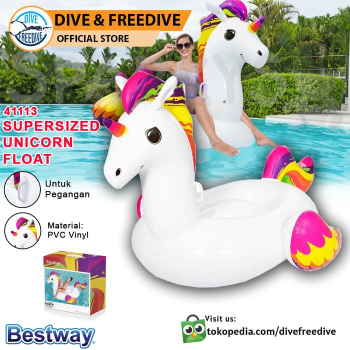 Gambar 41113 Pelampung Renang Dewasa Bestway Supersized Unicorn Inflatable Float Floating Swim Swimming Adult Ban Berenang dari Dive & Freedive undefined Tokopedia