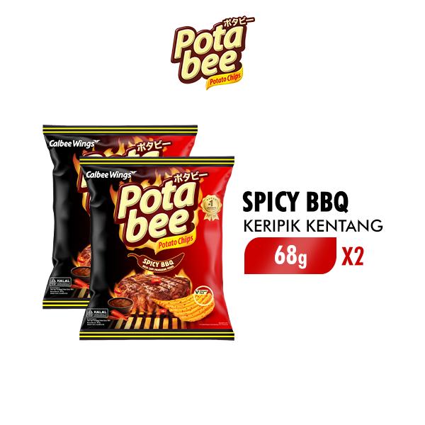 Gambar Potabee Keripik Kentang Sapi Panggang Pedas Spicy BBQ 68 gr x 2 pcs dari Wings Indonesia undefined Tokopedia