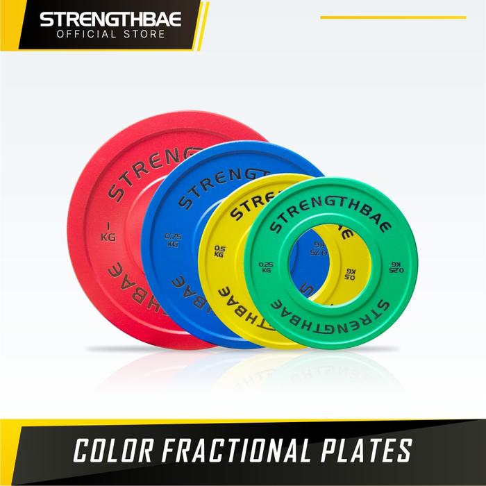 Gambar Color Fractional Micro Plates STRENGTHBAE Change Plate Plat Beban 0,25 0,5 0,75 1 kg 0,25kg 0,5kg 0,75kg 1kg Barbell Gym - Complete Set  dari Strengthbae undefined Tokopedia
