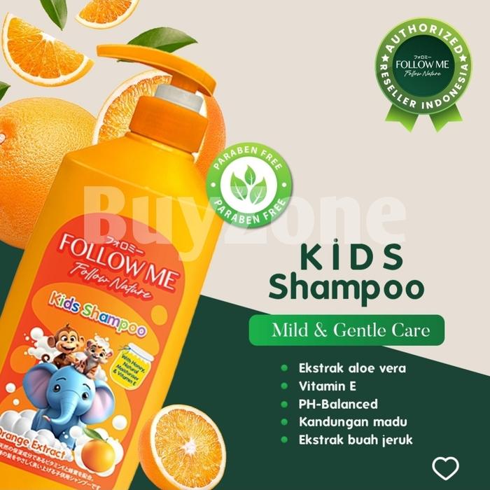 Gambar FOLLOW ME Kids Shampoo with Honey and Vitamin E 800ml Bagus untuk Anak - Orange Shampoo dari BuyZone ID undefined Tokopedia