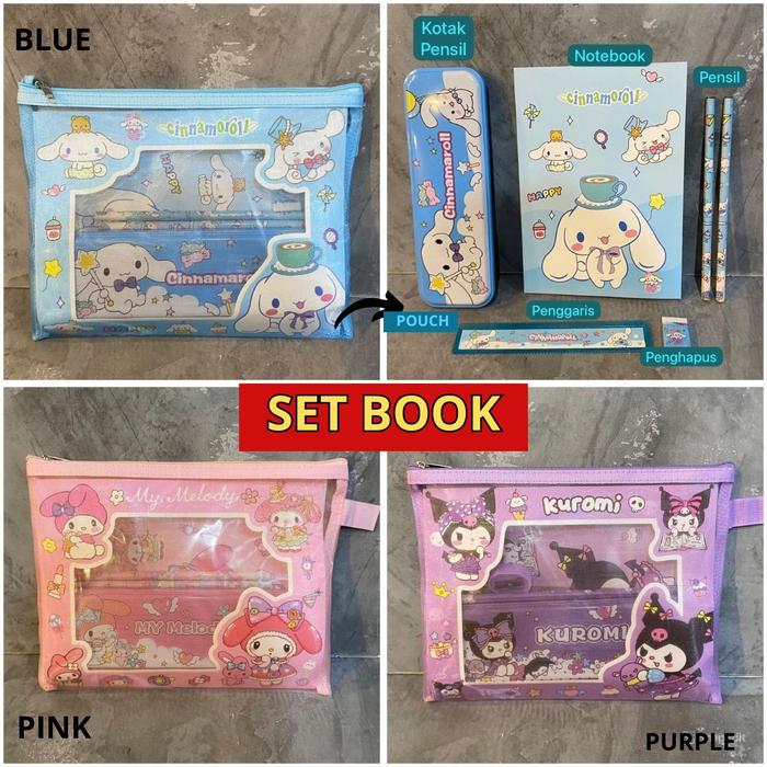 Gambar PERLENGKAPAN ALAT TULIS SEKOLAH / SET ALAT TULIS LENGKAP / GIFT BIRTHDAY ANAK / KADO ULANG TAHUN PERALATAN TULIS / KOTAK PENSIL SANRIO - SET BOOK PINK dari MISSDESTORE undefined Tokopedia