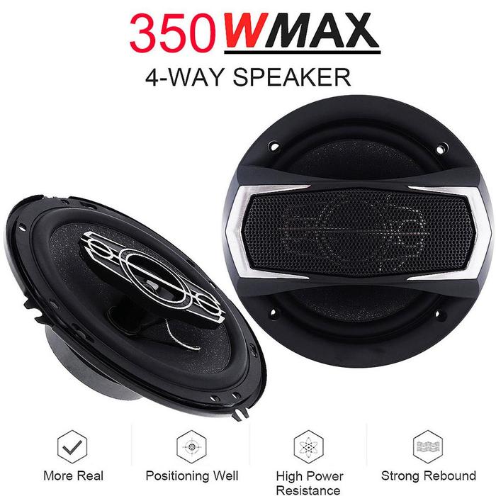 Gambar Speaker Coaxial 4 Way - Speaker Mobil HiFi 4 Way - 5 Inch 400W - 6 Inch 600W 350W - 2pcs - Yiyelang YL-1398B YL-1698B - 6 Inch 350W dari tole-store undefined Tokopedia