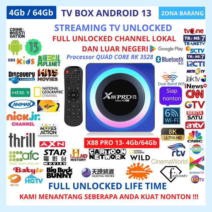 Gambar Full Apps Tanix TX6S 4Gb Ram + 64Gb Rom UHD 8K Android 10 Smart TV Box - X88 Pro 4/64, Tanpa Air Mouse dari ZONA-BARANG undefined Tokopedia