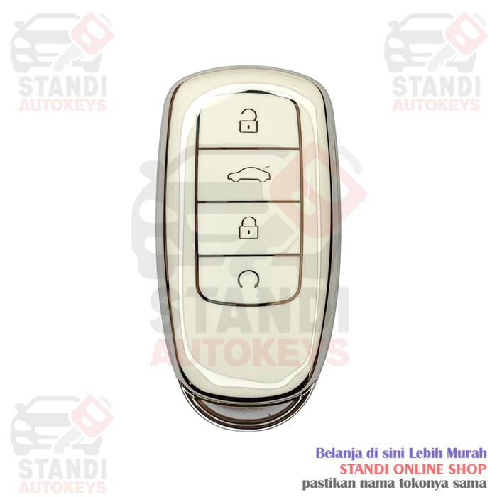 Gambar Cover Key Case Sarung Kunci Remote Smartkey Keyshirt Keyless TPU Chery Omoda 5 E5 Tiggo 7 Tiggo 8 Pro Max - Putih-Silver dari STandi Online Shop undefined Tokopedia