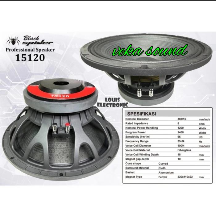 Bass Speaker 15in Jual Speaker Komponen Black Spider15120 15 Inch