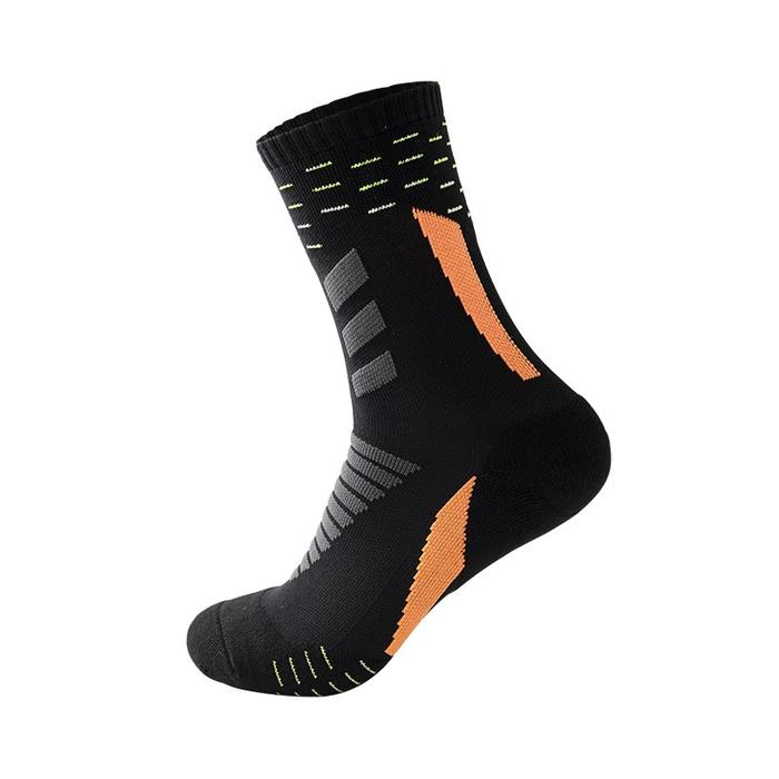 Gambar Kaos Kaki Panjang Pria dan Wanita Sport Olahraga Basket Fitness Gym Running Men And Women Socks SCH73 - Black dari d'unlimited store undefined Tokopedia