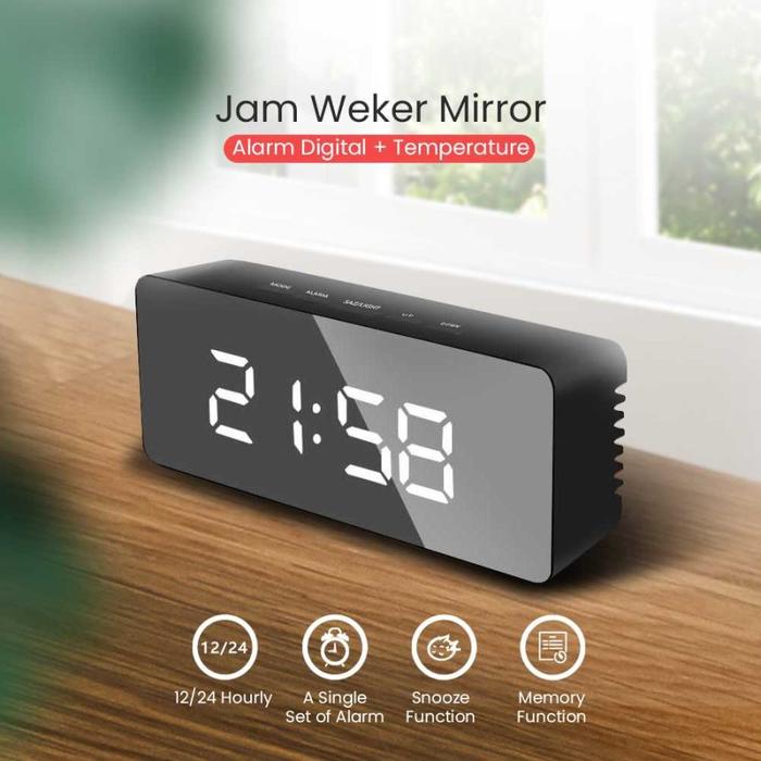 Gambar Jam Meja Digital Smart Alarm LED Clock Modern Minimalis Aesthetic Jam Weker Dinding - Type B dari uniQin Official undefined Tokopedia