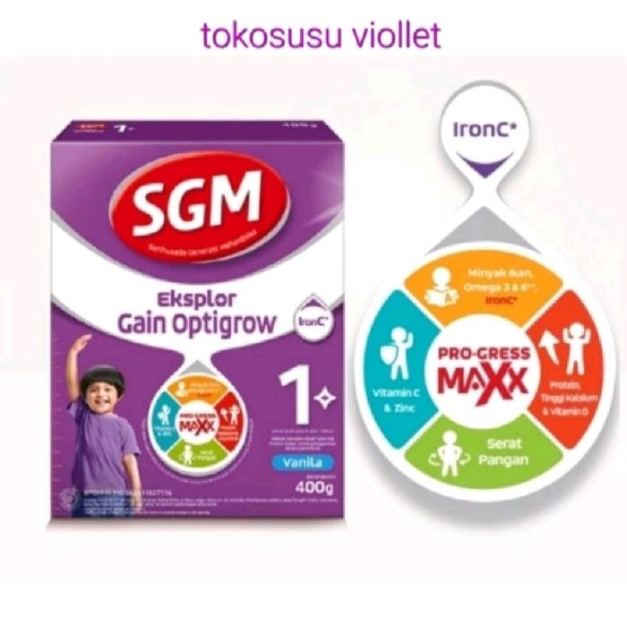 Gambar SGM Gain Optigrow 1+ Vanila 400gram dari toko susu viollet undefined Tokopedia