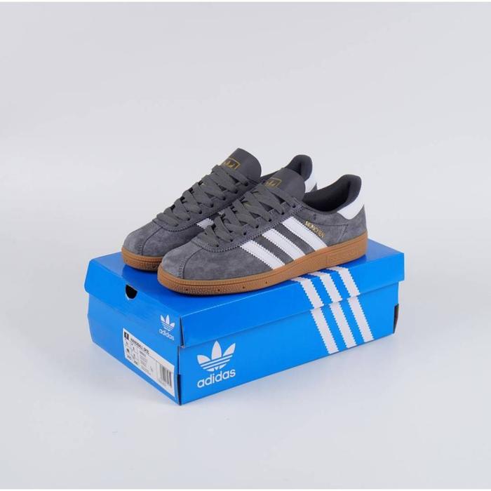 Jual Smooth Adidas Munchen Grey White Gum 40 Kota Bandung