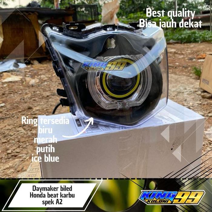 Gambar ` LAMPU DAYMAKER BILED BEAT KARBU SPEK FULL SET REFLEKTOR KODE SPEK A2 .. - Ring merah dari BOGOWONTO MOTOR undefined Tokopedia