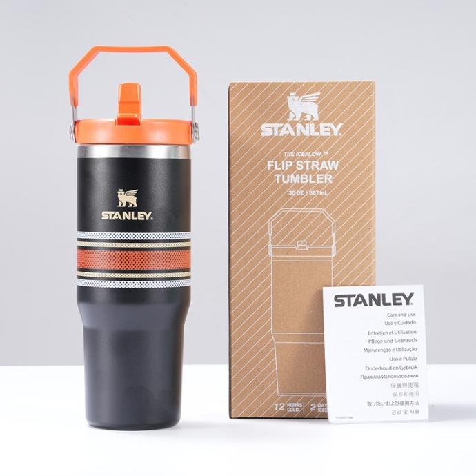 Gambar stanley tumbler iceflow terbaru 30oz - black stripe dari Aruan Mart undefined Tokopedia