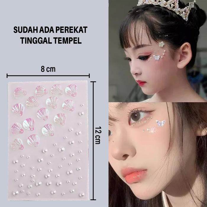 Gambar Aksesoris make up hiasan wajah jewel sisik shell tempel ikan kerang - Coquille S perl dari numbertwo ID undefined Tokopedia