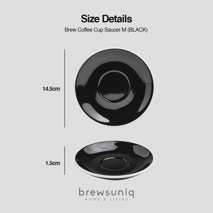Gambar Brewsuniq Saucer Coffee Cup M - Tatakan Gelas Cangkir Keramik / Lepek Gelas Kopi Premium Minimalis - Black dari Brewsuniq Store Kota Medan Tokopedia