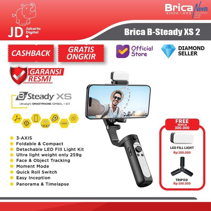 Gambar Brica B-Steady XS 2 3-Axis Gimbal Smartphone - Brica BSteady XS2 dari Jakarta Digital 8 undefined Tokopedia