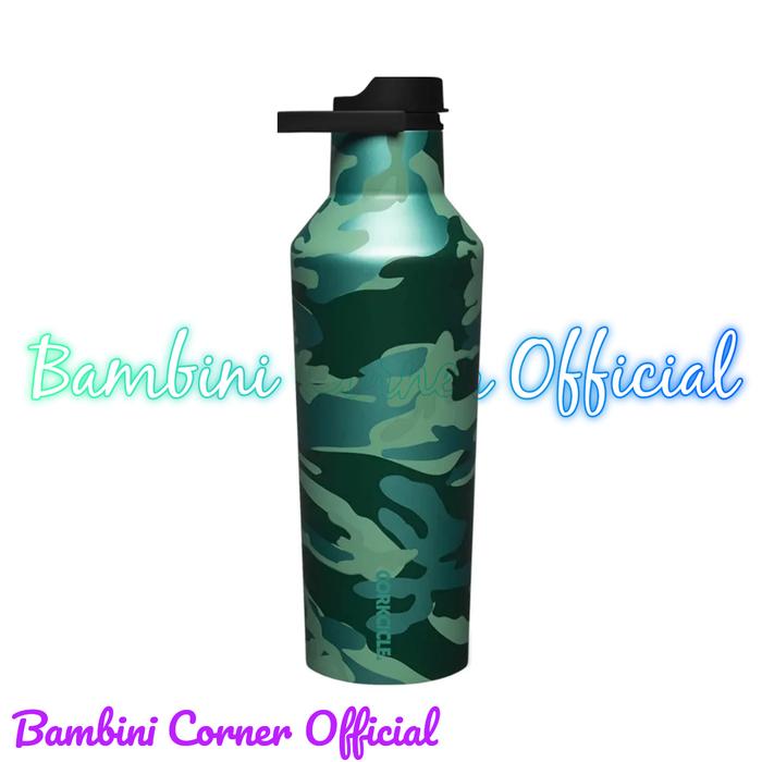 Gambar Corkcicle Canteen Sport Collection - Water Bottle & Thermos - Shatterproof Stainless Steel, 20 oz, Jade Camo dari Bambini Corner Official undefined Tokopedia