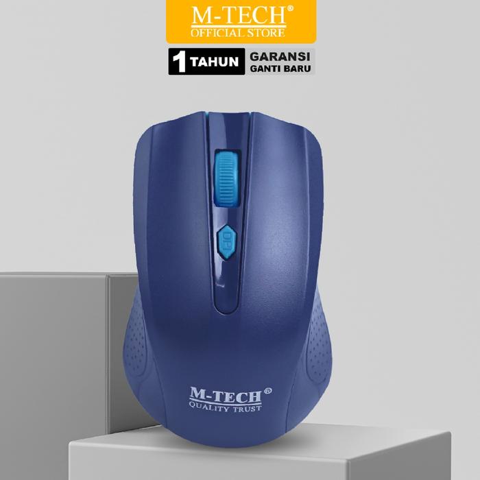Gambar Mouse Wireless Mtech SY 6005 Silent Click Free Battery untuk PC Laptop Smartphone M-tech Original - Blue dari M-Tech Official Store undefined Tokopedia