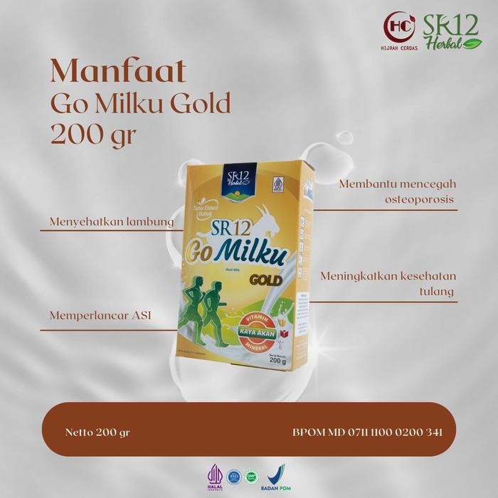 Gambar Susu Kambing Etawa Penguat Tulang Osteoporosis Go Milku Gold SR12 - 200 gr dari Rumah_Ghina undefined Tokopedia