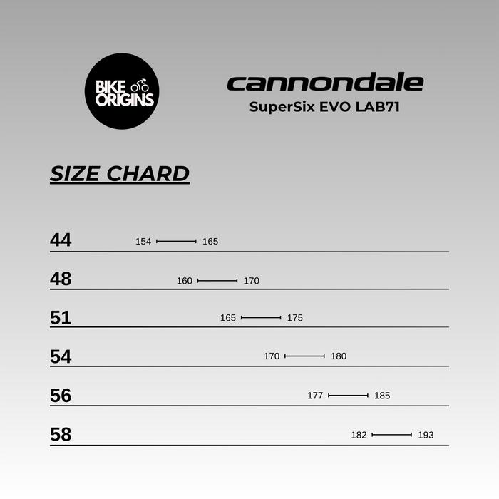 Cannondale Supersix Evo Size Chart Height Supersix Evo4 Supersix