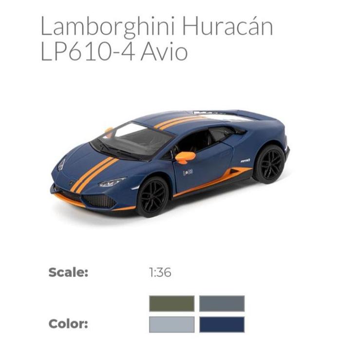 Jual Diecast kinsmart 1/36 mobil Lamborghini huracan Avio metal