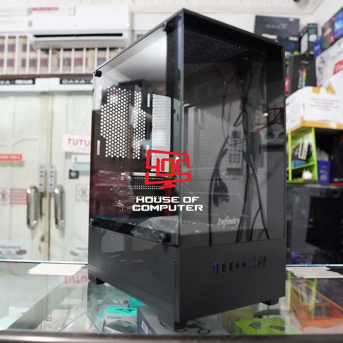 Gambar GAMEN CASE PC GCS100 FREE 3 FAN RGB TEMPERED GLASS M-ATX - HITAM - TANPA FAN dari House of computer undefined Tokopedia
